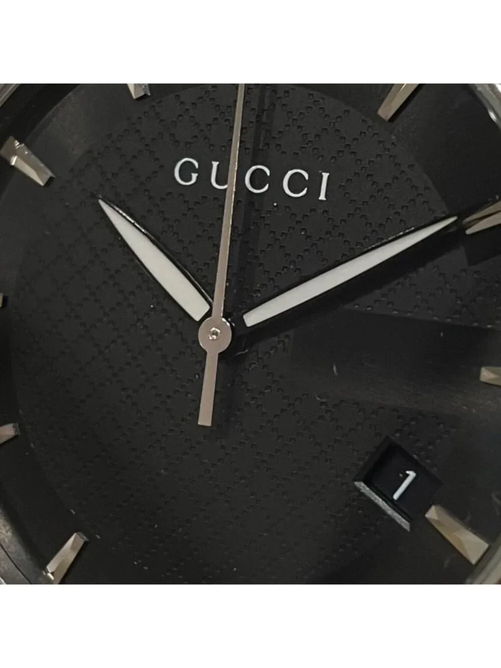 Gucci G-Timeless Watch SS Quartz Black Dial 126.4
